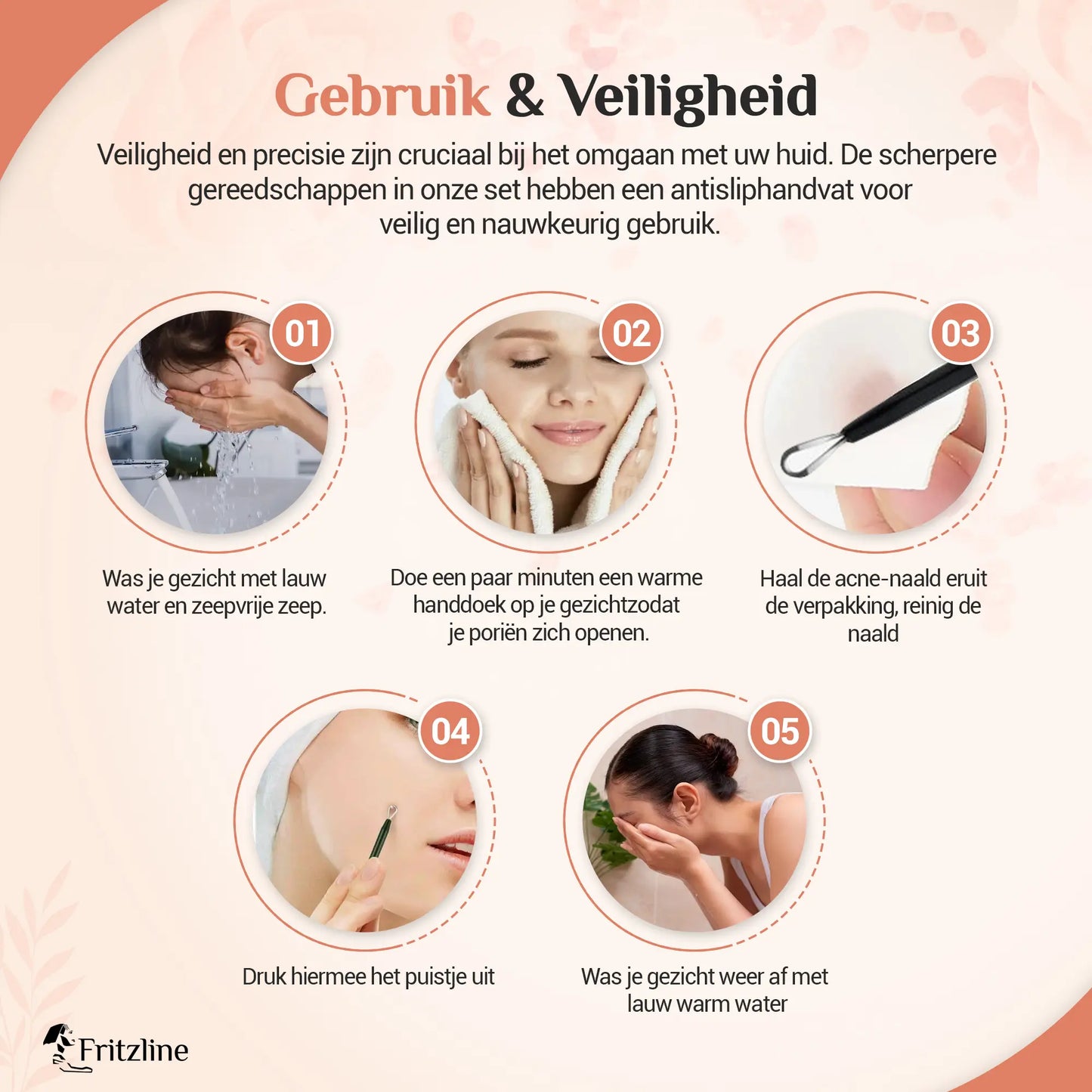 Fritzline Deluxe Verzorgingstool Set – 6-delig met Luxe Opbergdoosje