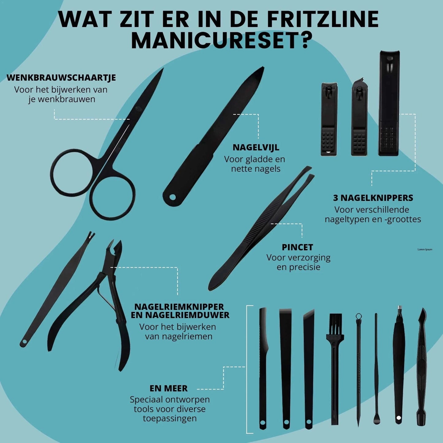 Fritzline Manicureset 16-delig Fritzline
