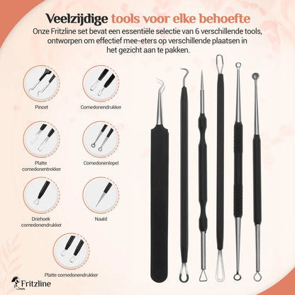 Fritzline Deluxe Verzorgingstool Set – 6-delig met Luxe Opbergdoosje
