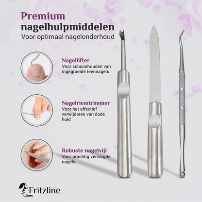 Fritzline 8-Delige Pedicure Set