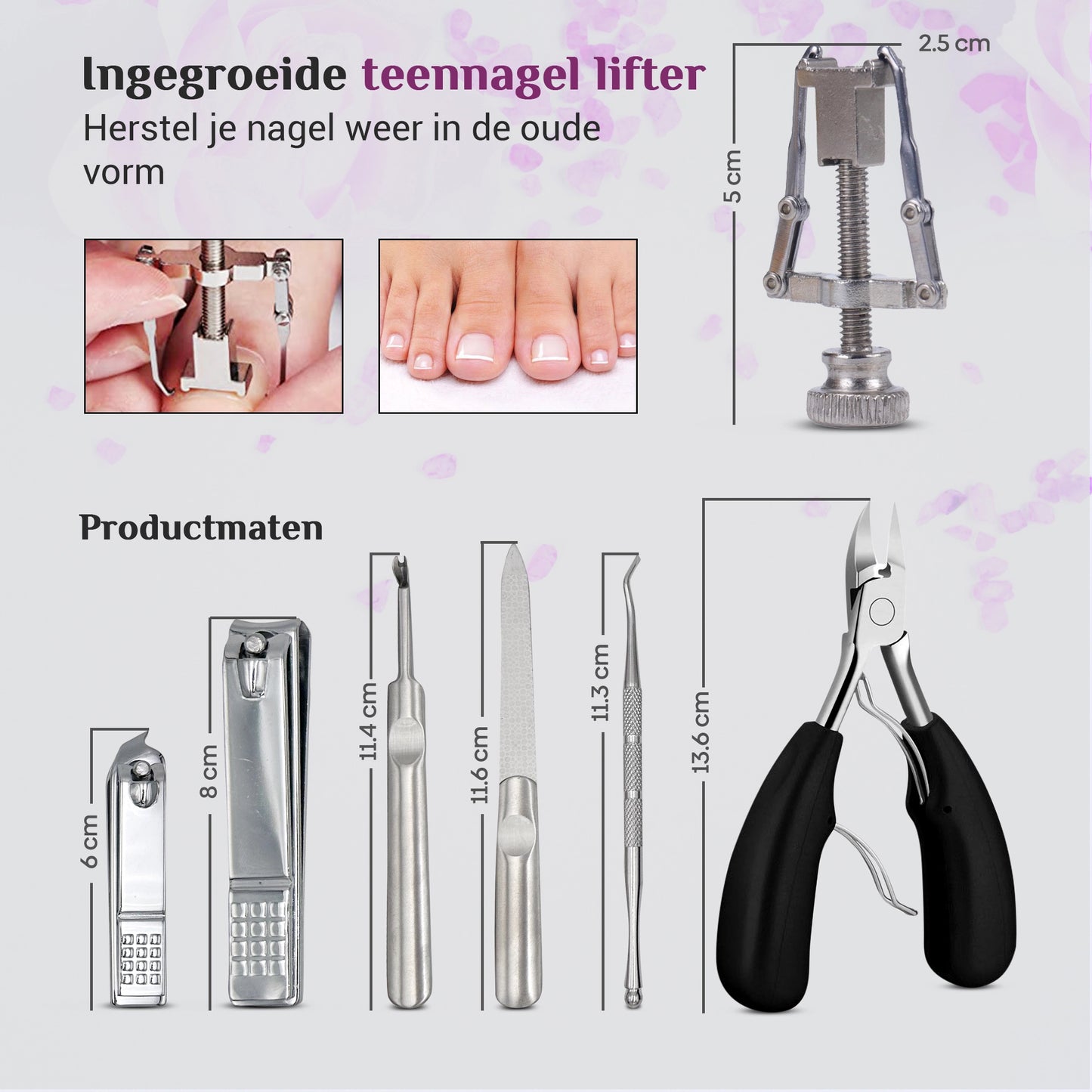 Fritzline 8-Delige Pedicure Set