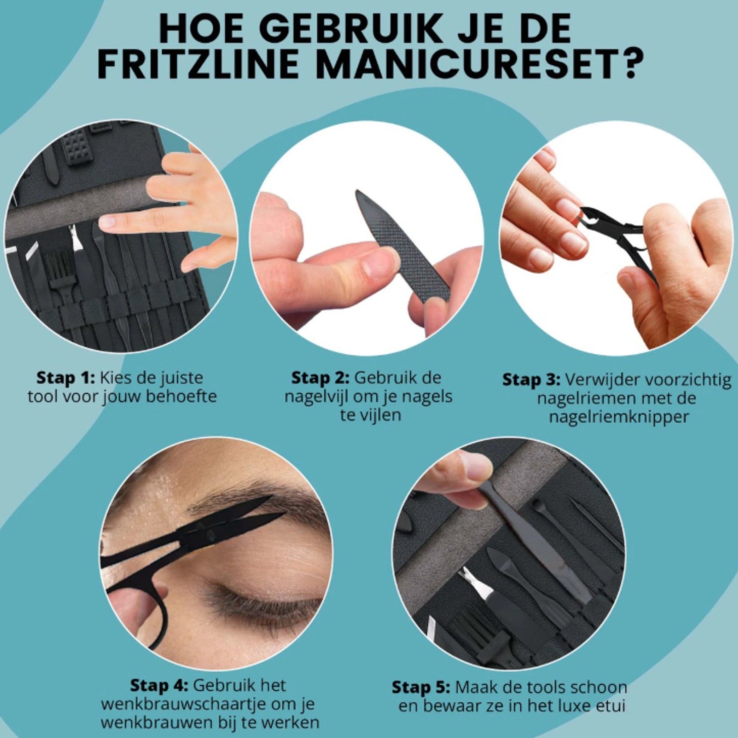 16 delige Manicure Set Fritzline