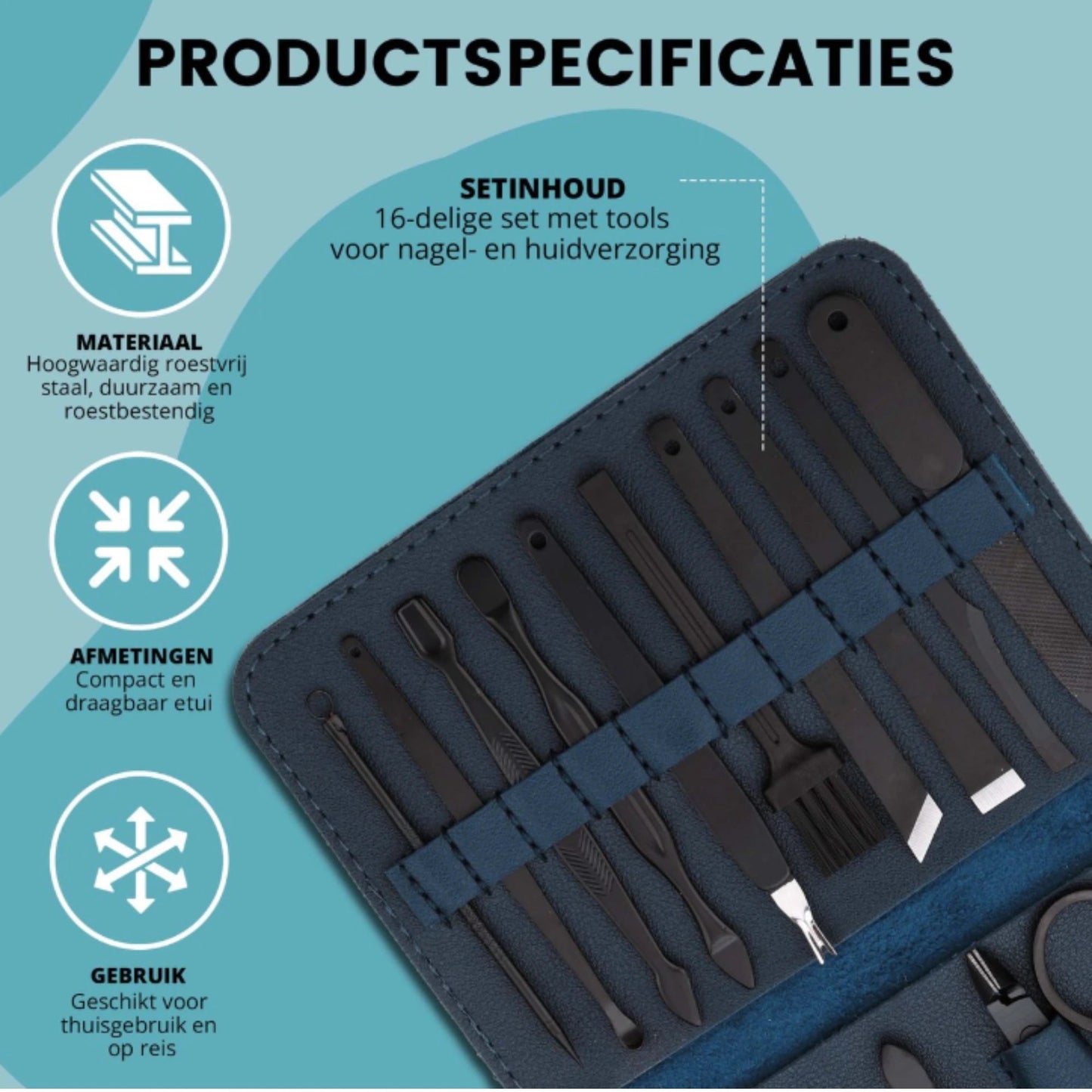 16 delige Manicure Set Fritzline