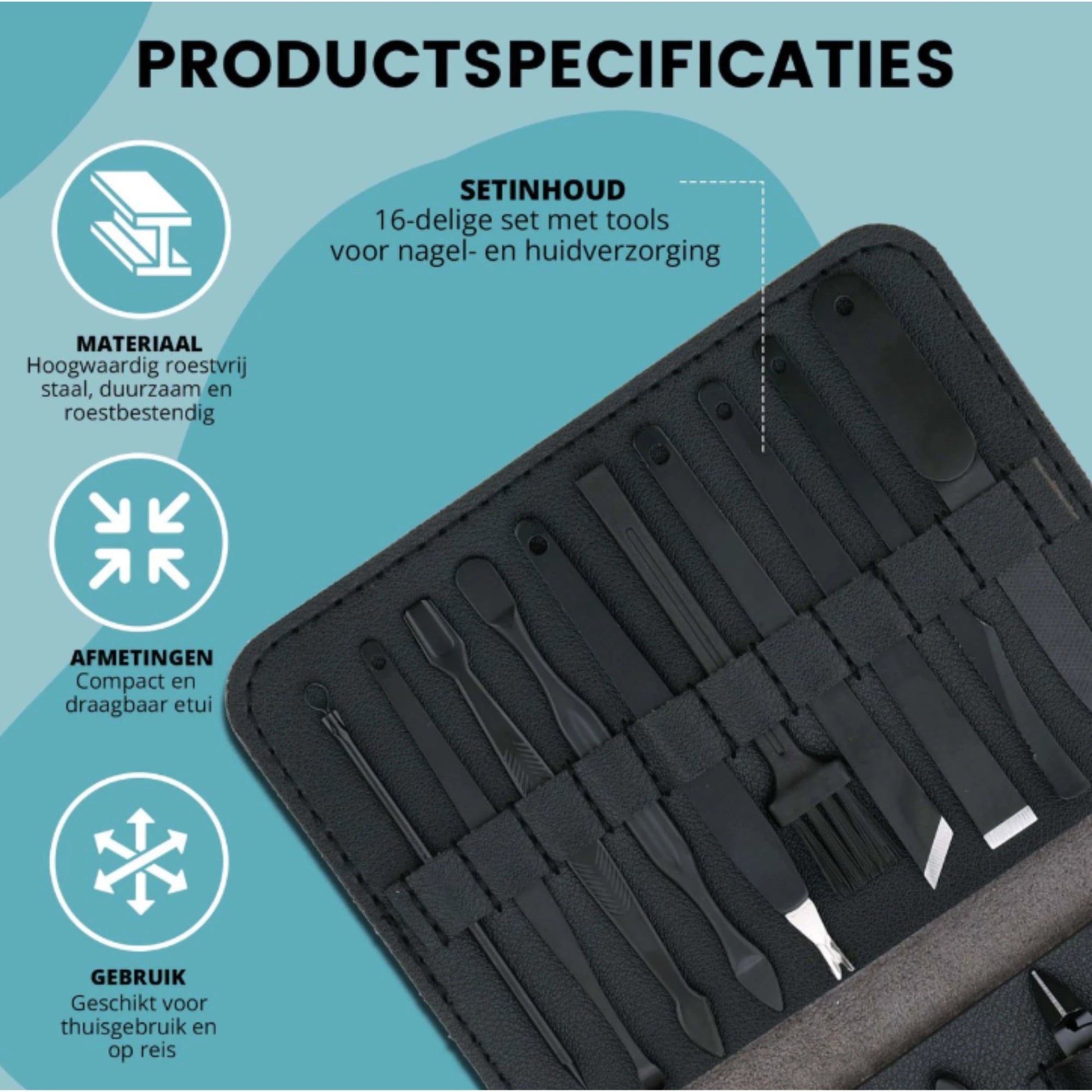 16 delige Manicure Set Fritzline