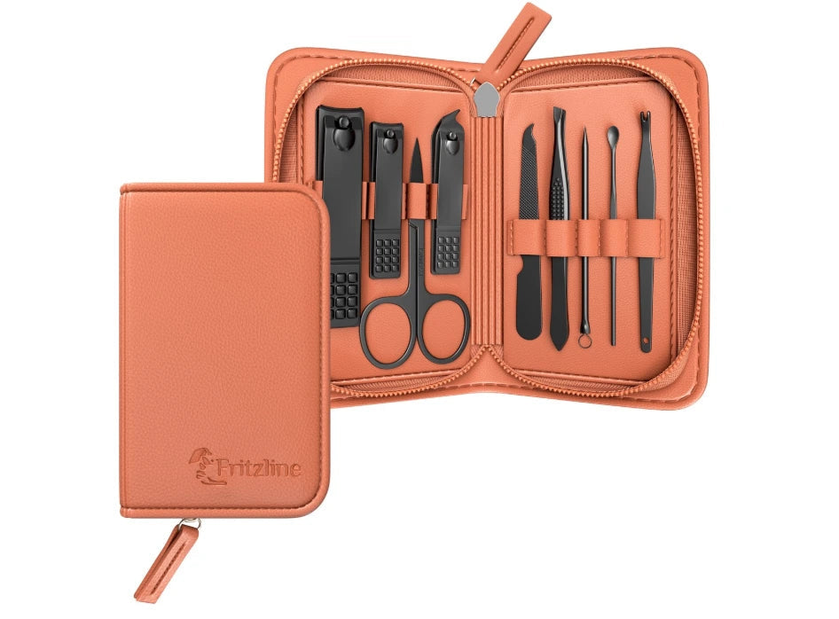 Fritzline 9 delige Manicure Set - Nagelknipper - Nagelvijl - Pedicure Set - Manicureset - Wenkbrauw Schaartje Fritzline