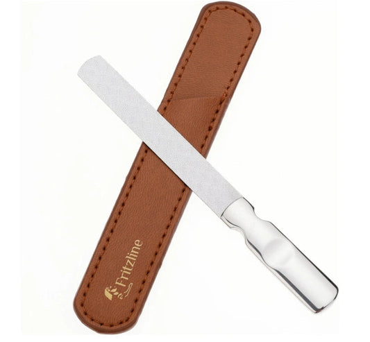 Fritzline Nagelvijl in Leren Etui - Nagel - Vijl - Metaal - Nagelvijlen Fritzline
