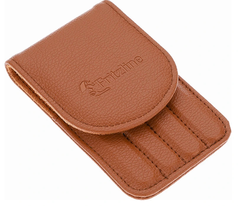 Fritzline 4 delige Luxe Pincet Set met Leren Etui - Epileer Pincetten - Tweezer - Wenkbrauw - Ontharen - Epileren - Ontharing Fritzline