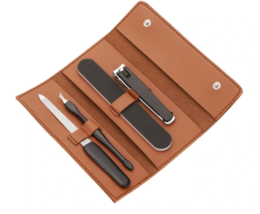 Fritzline 4 delige Manicure Set - Nagelverzorgingsset - Nagelvijl - Nagelknipper - Nagelriemduwer - Nagelbuffer - Manicureset Fritzline