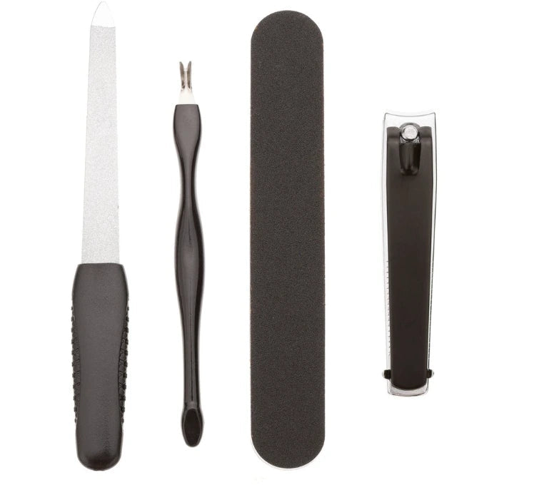 Fritzline 4 delige Manicure Set - Nagelverzorgingsset - Nagelvijl - Nagelknipper - Nagelriemduwer - Nagelbuffer - Manicureset Fritzline