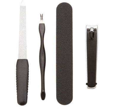 Fritzline 4 delige Manicure Set - Nagelverzorgingsset - Nagelvijl - Nagelknipper - Nagelriemduwer - Nagelbuffer - Manicureset Fritzline