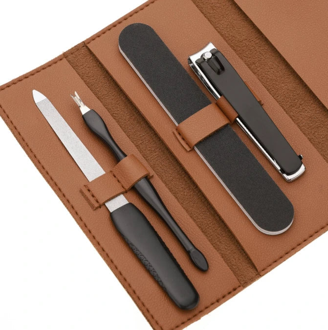 Fritzline 4 delige Manicure Set - Nagelverzorgingsset - Nagelvijl - Nagelknipper - Nagelriemduwer - Nagelbuffer - Manicureset Fritzline