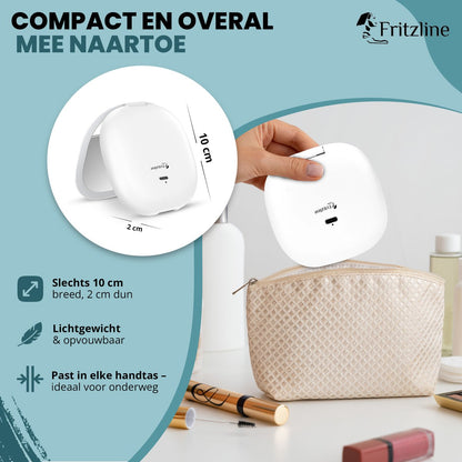 Make Up Spiegel 10x Vergroting - USB-C oplaadbaar Fritzline